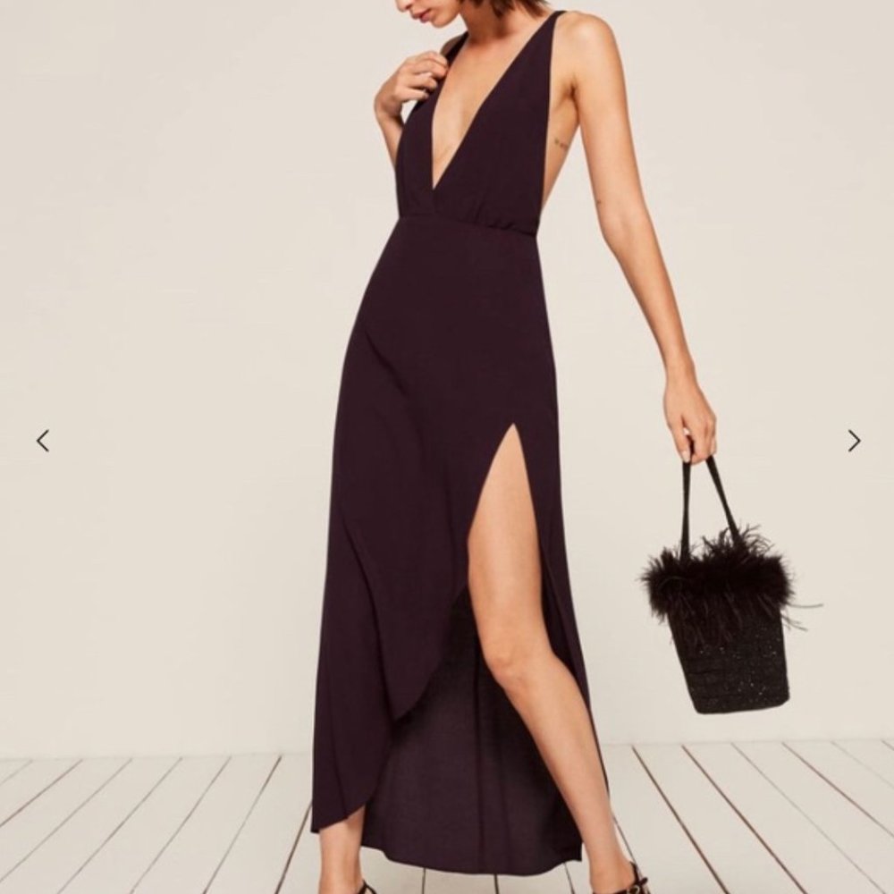 Reformation Romeo Dress Size 0 in Blackberry